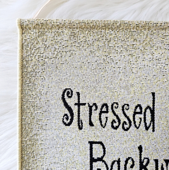 Vintage Fun Banner "Stressed Spelled Backwards Is Desserts!" Kitchen Home Decor - Picture 5 of 13